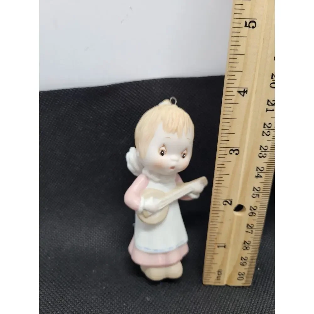 Vintage 1984 Hallmark Betsey Clark Angel Porcelain Ornament QX4624 Mandolin